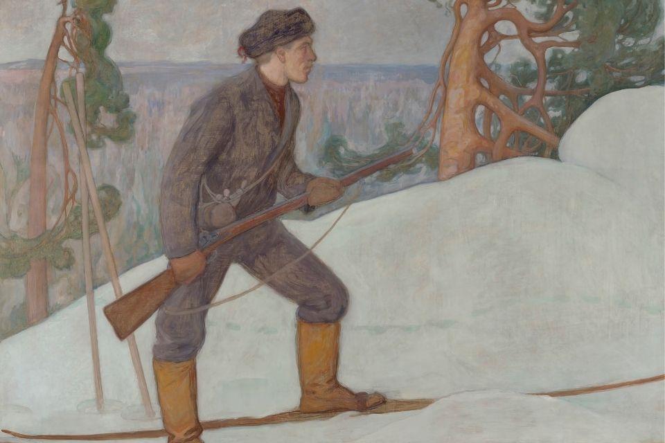 Pekka Halonen, De lynxen jager, 1900, Finnish National Gallery Collection, Ateneum Art Museum, Helsinki