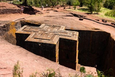 Rotskerken in Lalibela, Ethiopië Rotskerken in Lalibela, Ethiopië