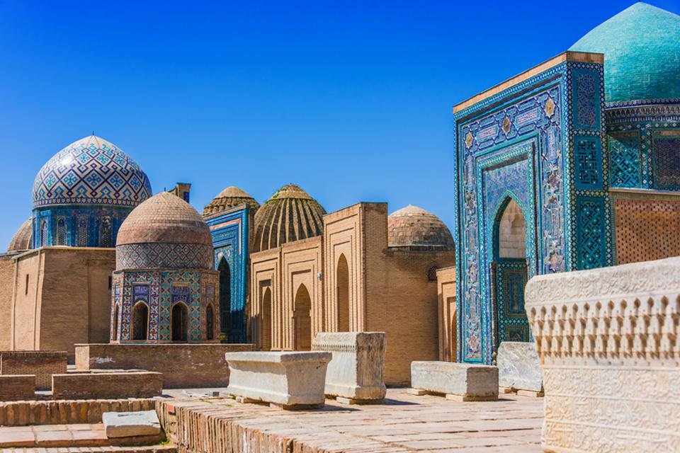 Necropolis Shah-i-Zinda in Samarkand, Oezbekistan
