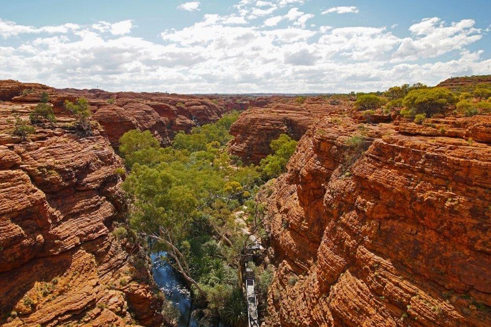 Uitzicht van Kings Canyon, Australië