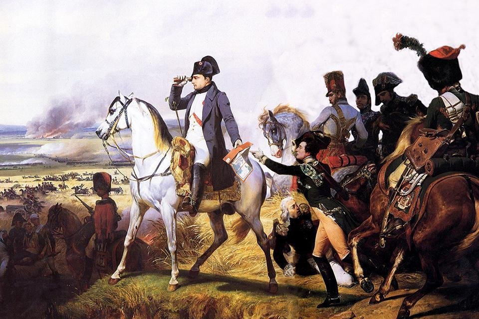 Napoleon bij de Slag bij Wagram, 1809