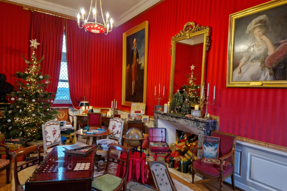 Kerstsferen in Château d' Amboise, de Loire, Frankrijk