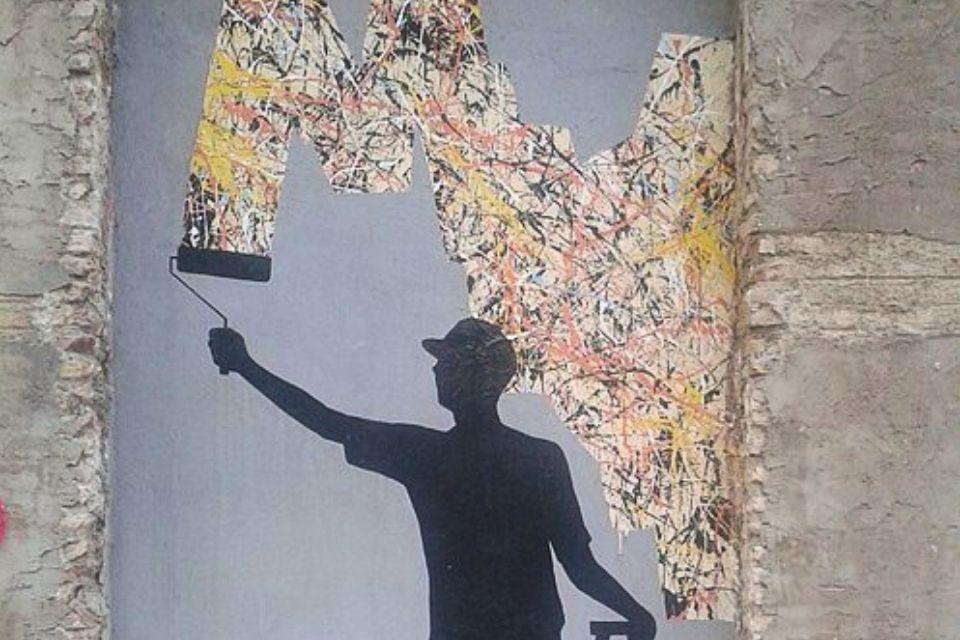 Street art in de wijk Soho in Málaga Spanje