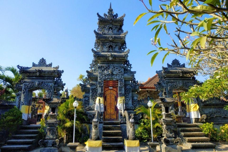 De Pura Blanjong-tempel, Sanur, Bali, Indonesië