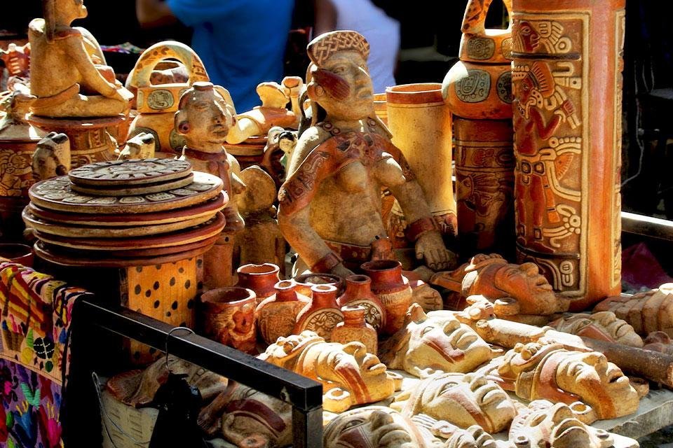 De markt van Chichicastenango, Guatemala