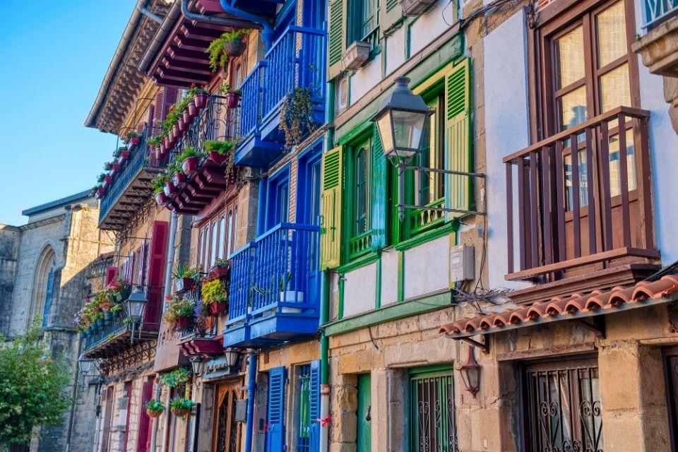 Vakwerkhuizen in Hondarribia Spanje