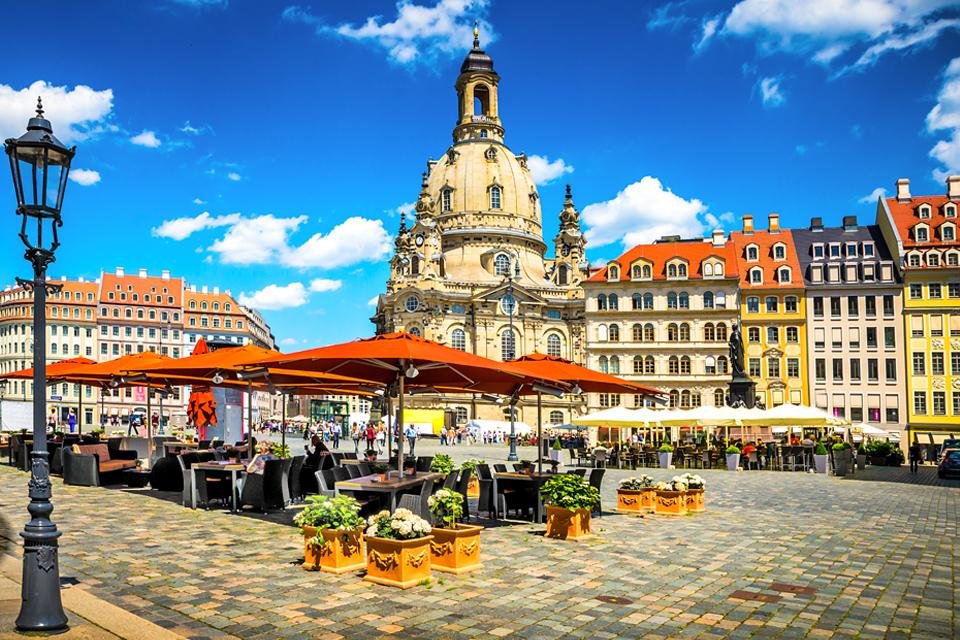 Historisch centrum in Dresden, Duitsland