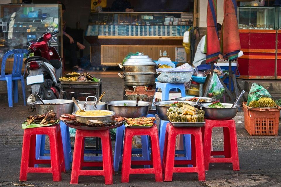 Streetfood in Phnom Penh Cambodja