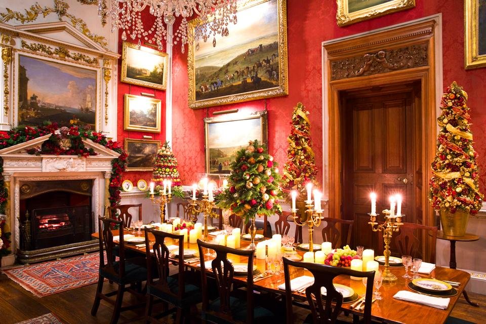 Castle Howard in Yorkshire, Groot-Brittannië, tijdens kerst