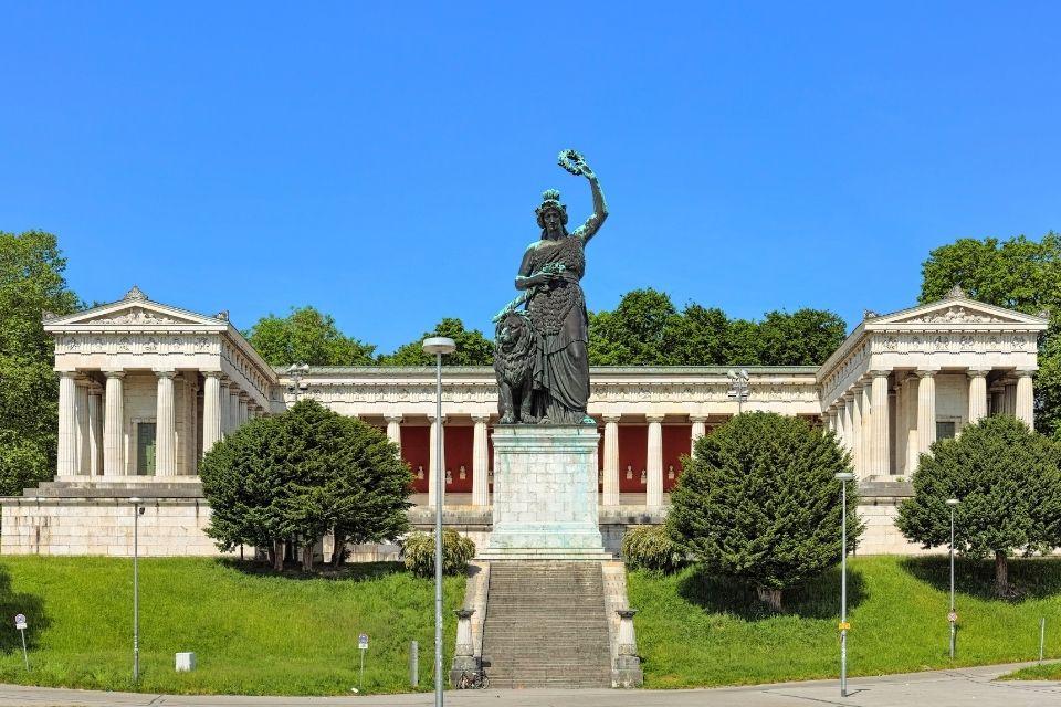 Standbeeld van Bavaria voor de Ruhmeshalle in München Duitsland