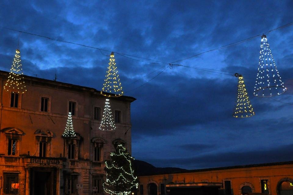 Kerst in Spoleto, Umbrië, Italië