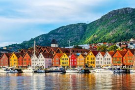 Bryggenkade Bergen Noorwegen Bryggenkade Bergen Noorwegen