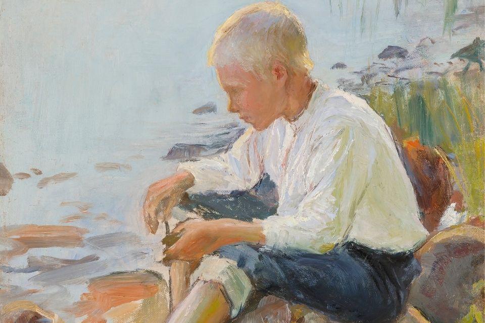 Pekka Halonen, Jongen aan de oever, 1891-1933, Finnish National Gallery. Ateneum Art Museum, Helsinki