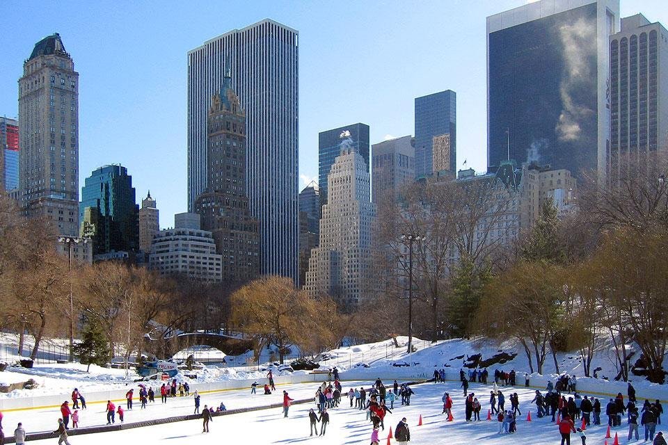 IJsbaan in Central Park, New York, Amerika