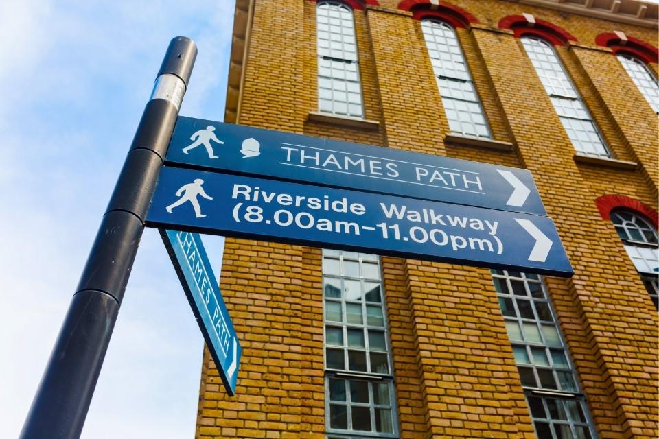 Thames Path in Londen, Groot-Brittannië
