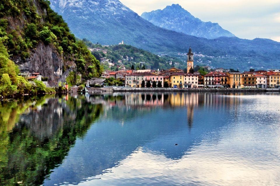 Porlezza aan het Lago di Lugano Italië