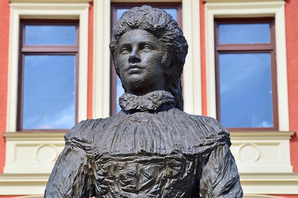 Beeld Sisi in Possenhofen, Duitsland