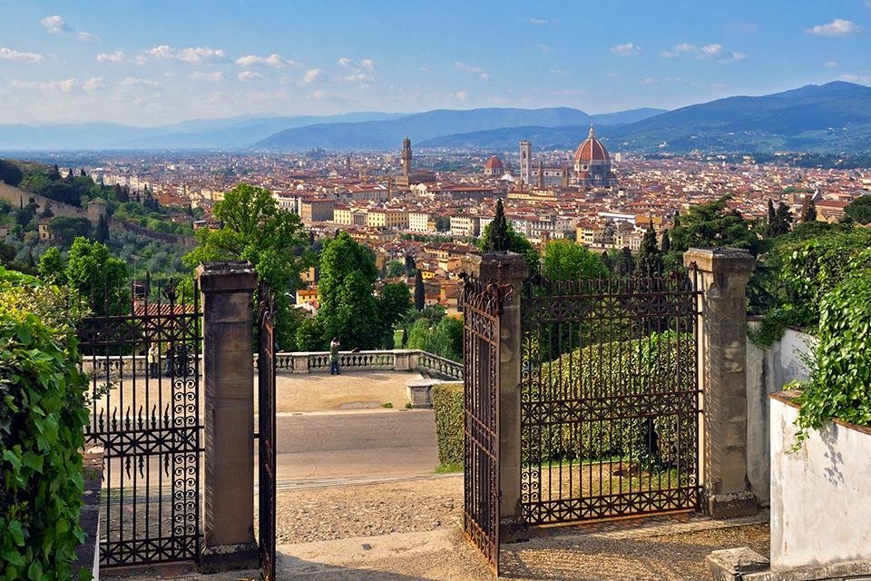 Florence, vanaf de San Miniato al Monte, Italië