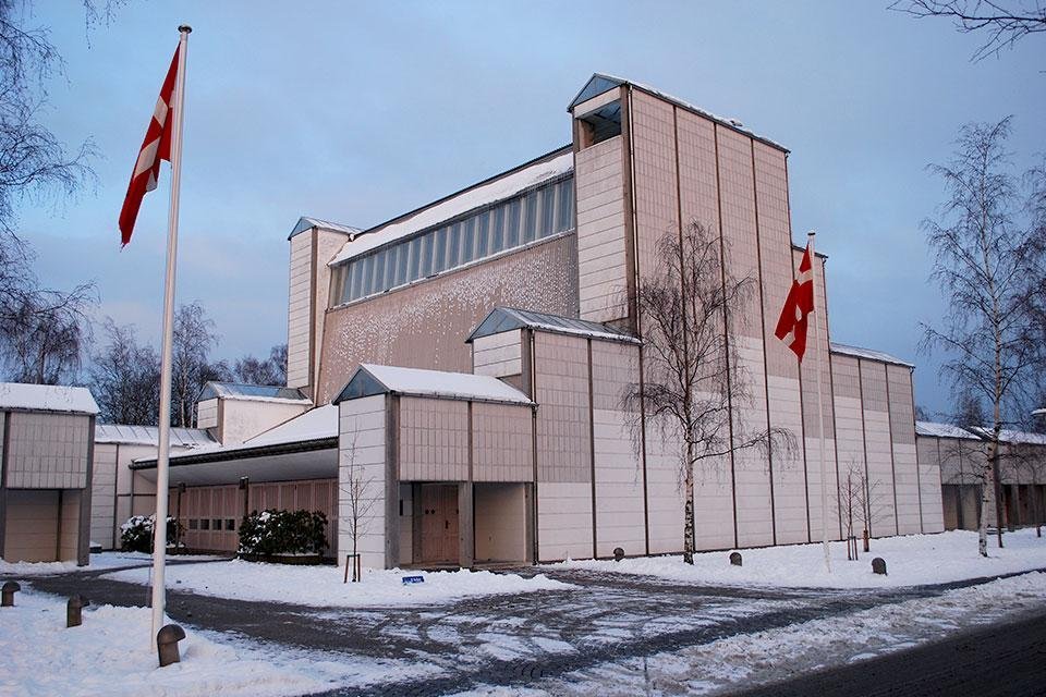 Bagsvaerdkerk in Bagsvaerd, Denemarken