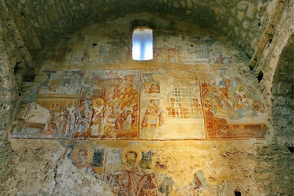 Fresco Mistras Griekenland