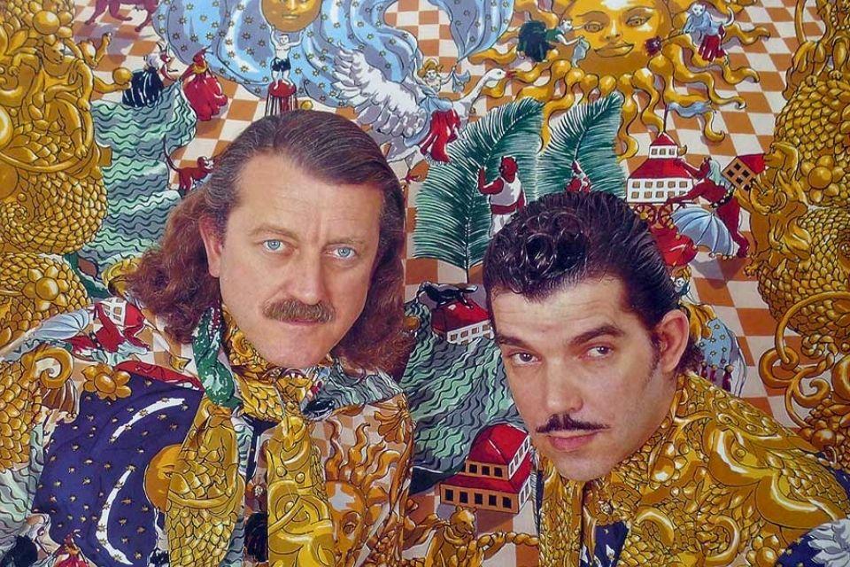 Het synthpopduo Yello met Dieter Meier