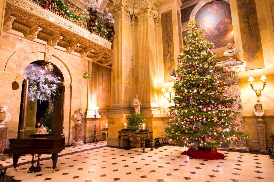 Castle Howard in Yorkshire, Groot-Brittannië, tijdens kerst