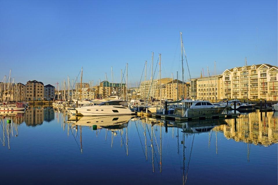 Sutton Harbour Marina in Plymouth Devon Groot-Brittannië