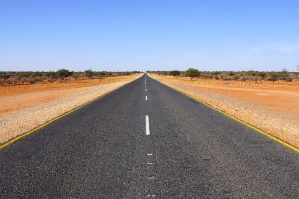 Stilte op de wegen van Namibië