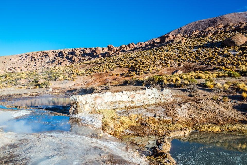Landschap bij El Tatio Atacama-woestijn Chili