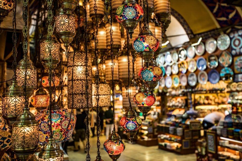 De Grote Bazaar in Istanbul Turkije