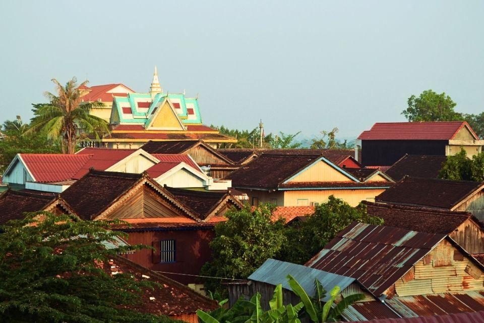 De skyline van Stung Treng Cambodja
