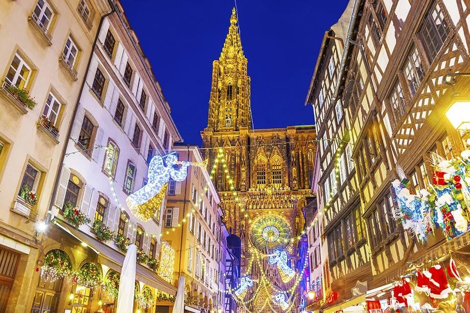 Kerstsfeer in Straatsburg, Frankrijk