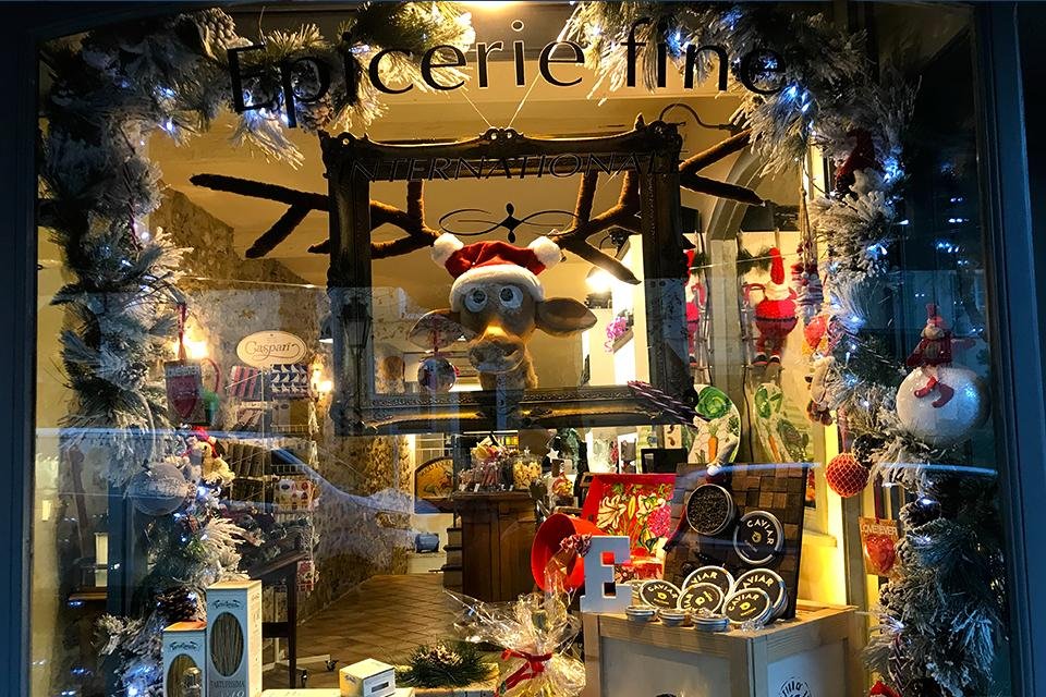 Kerstetalage in Antibes, Frankrijk