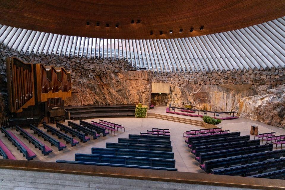 Temppeliaukio-kerk in Helsinki, Finland
