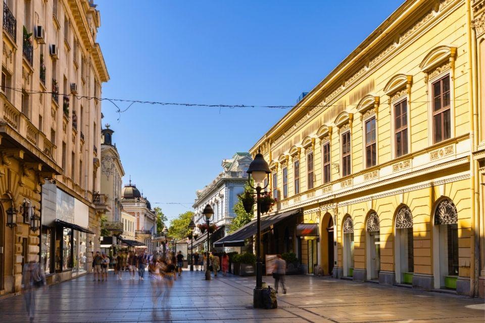 Knez Mihailova in Belgrado Servië
