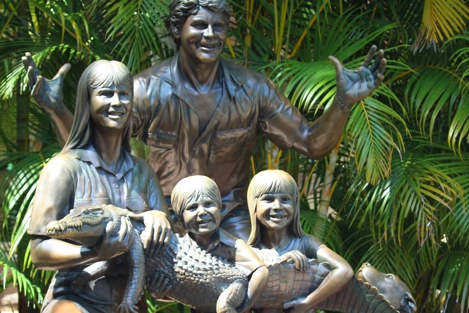 Beeld van de familie Irwin in Australia Zoo, Australië
