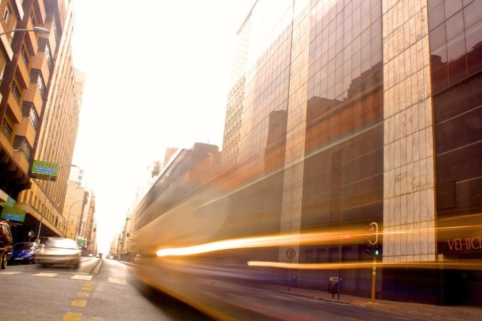 Straatbeeld in Johannesburg Zuid-Afrika