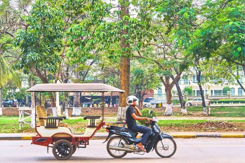 Straatbeeld in Siem Reap, Cambodja