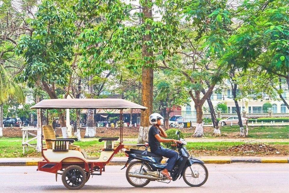 Straatbeeld in Siem Reap, Cambodja