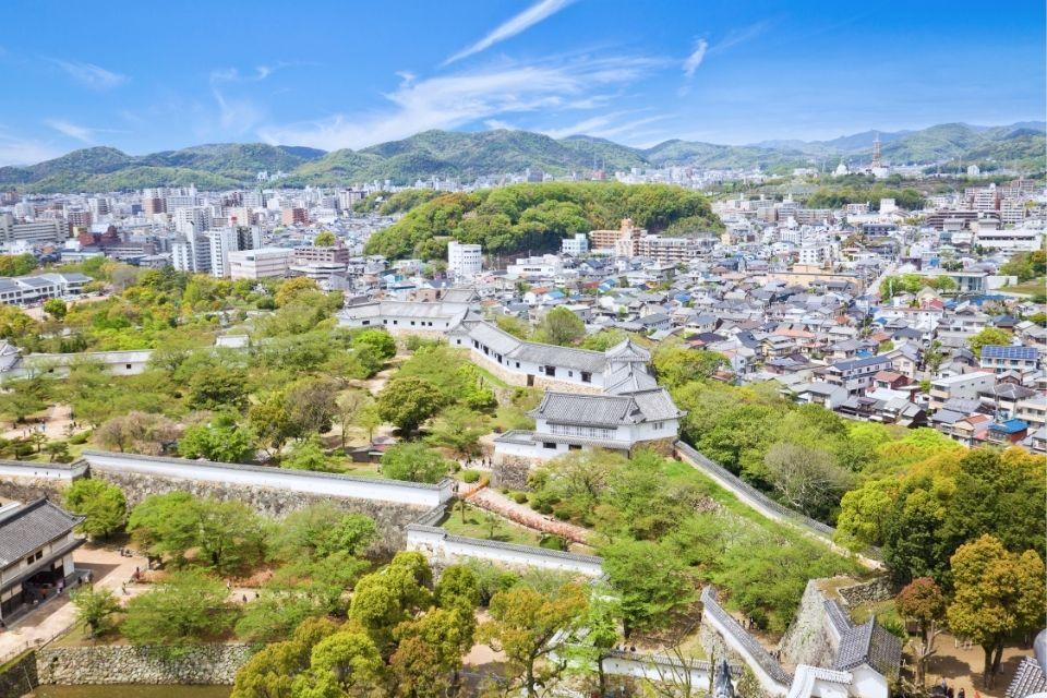 Uitzicht over Himeji, Japan