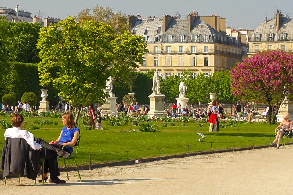 Jardin des Tuileries in Parijs, Frankrijk