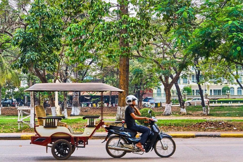 Straatbeeld in Siem Reap Cambodja
