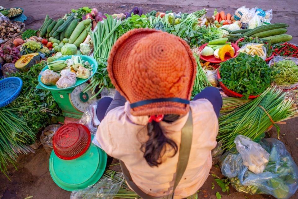 Lokale markt in Siem Reap Cambodja