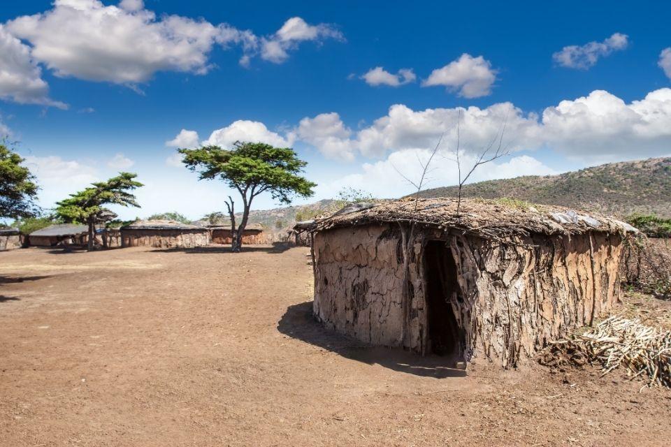 Traditionele boma van de Masai in Tanzania