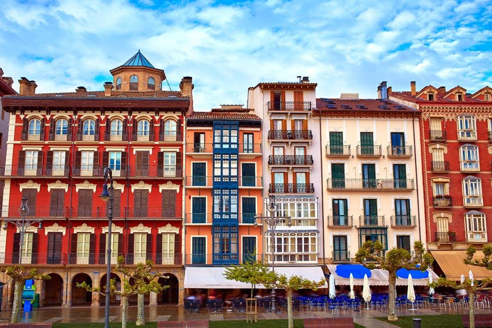 Plaza de Castilo, Pamplona, Spanje