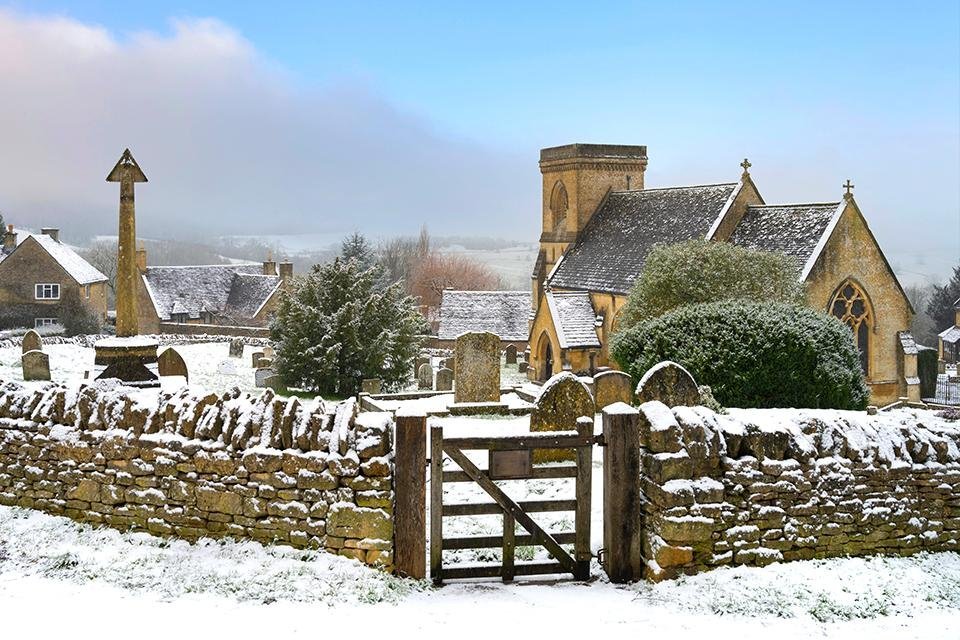 Winter, Cotswolds, Groot-Brittannië