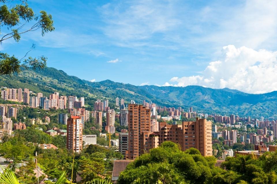 Uitzicht over Medellín, Colombia