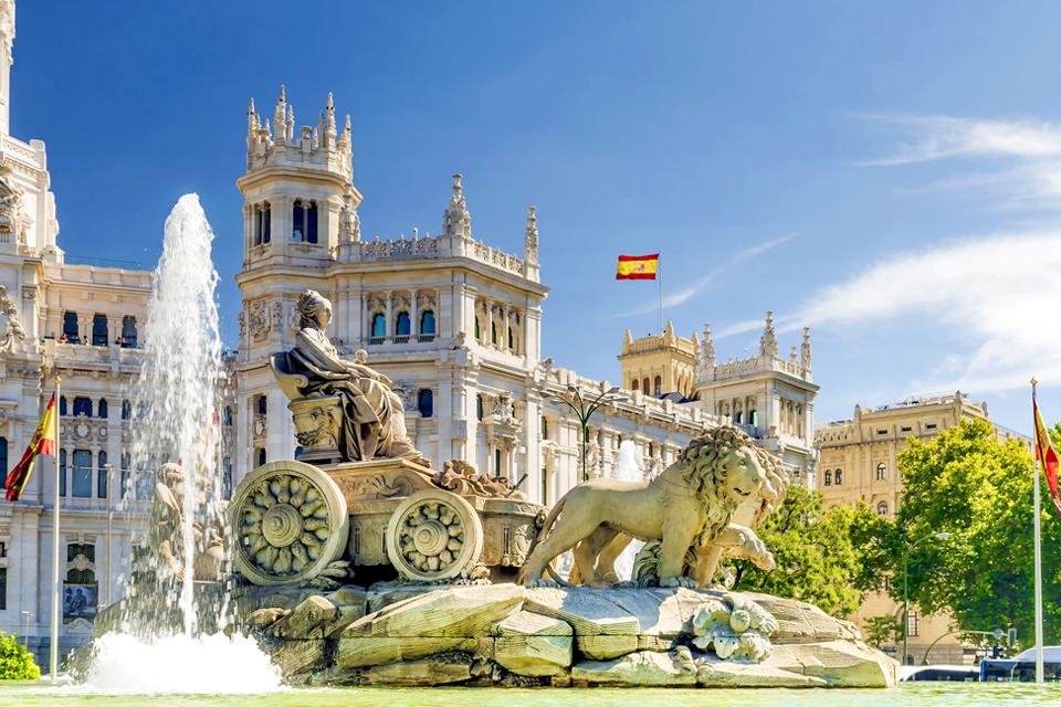 Plaza de Cibeles, Madrid, Spanje Plaza de Cibeles, Madrid, Spanje