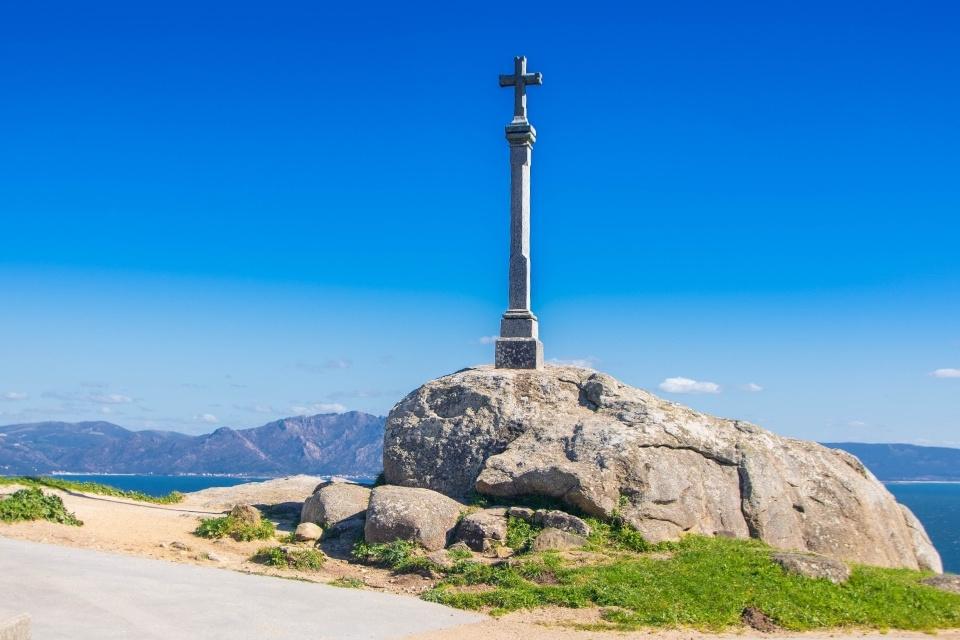 Cabo Finisterre, letterlijk het ‘einde van de wereld’ Galicië Spanje