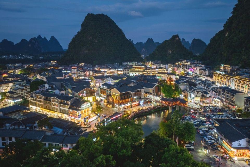 Yangshuo by night, China